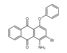 1-氨基-2-溴-4-苯氧基-9,10-蒽二酮 结构式