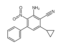 3-氨基-5-环丙基-2-硝基联苯-4-甲腈 结构式