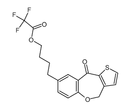 Acetic acid, 2,2,2-trifluoro-, 4-(4,10-dihydro-10-oxothieno[3,2-c][1]benzoxepin-8-yl)butyl ester 结构式