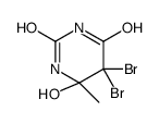 5,5-二溴-6-羟基-6-甲基二氢嘧啶-2,4(1H,3H)-二酮 结构式