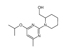 1-[4-甲基-6-(1-甲基乙氧基)-2-嘧啶基]-2-哌啶甲醇 结构式