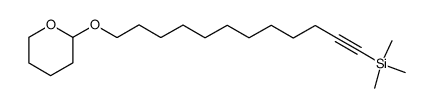 trimethyl[12-(tetrahydro-2H-pyran-2-yloxy)dodec-1-ynyl]silane 结构式