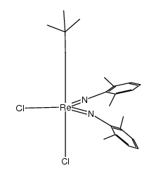 Re(N-2,6-C6H3Me2)2(CH2t-Bu)Cl2 结构式