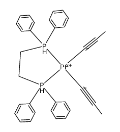 顺式-双(乙炔基甲基)(1,2-双(二苯基膦)乙烷)合铂 结构式