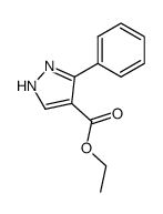 3-苯基-1H-吡唑-4-羧酸乙酯 结构式
