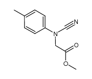 N-氰基-N-4-甲基苯基氨基乙酸甲酯 结构式