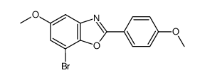 7-溴-5-甲氧基-2-(4-甲氧基苯基)-1,3-苯并恶唑 结构式