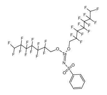 bis(2,2,3,3,4,4,5,5,6,6,7,7-dodecafluoroheptyl) (phenylsulfonyl)tellurimidite 结构式