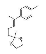 2-methyl-2-(4-(p-tolyl)pent-3-en-1-yl)-1,3-dithiolane 结构式