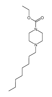 4-octyl-piperazine-1-carboxylic acid ethyl ester 结构式