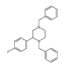 1,4-二苄基-2-(4-氟苯基)哌嗪 结构式