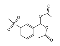 1-[3-(甲磺酰基)苯基]-1,1-二乙酸亚甲基二醇酯 结构式
