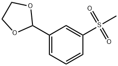 2-[3-(甲基磺酰基)苯基]-1,3-二氧戊环 结构式