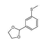 2-[3-(甲硫基)苯基]-1,3-二氧戊环 结构式