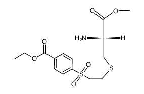S-(2-(4-乙氧羰基苯磺酰基)乙基)半胱氨酸甲酯 结构式
