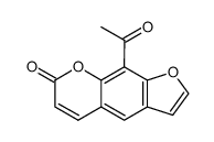 9-乙酰基-7H-呋喃并[3,2-g]色烯-7-酮 结构式