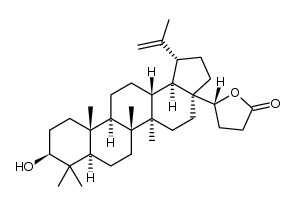 (R)-4-[3β-羟基-28-nor羽扇豆-20(29)-烯-17β-基]-γ-丁内酯 结构式