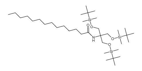 N-[tris(tert-butyldimethylsilyloxymethyl)methyl]tetradecamide 结构式