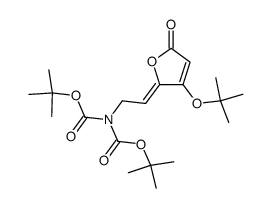 5-(2-双(叔丁氧羰基)氨基亚乙基)-4-叔丁氧基呋喃-2(5H)-酮 结构式