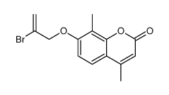 4,8-dimethyl-7-[(β-bromoallyl)oxy]coumarin 结构式