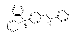 (E)-diphenyl(4-(2-phenylvinyl-2-d)phenyl)phosphine oxide 结构式
