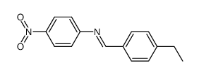 N-(4-乙基亚苄基)-4-硝基苯胺 结构式