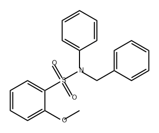 2-甲氧基-N-苯基-N-(苯甲基)苯磺酰胺 结构式