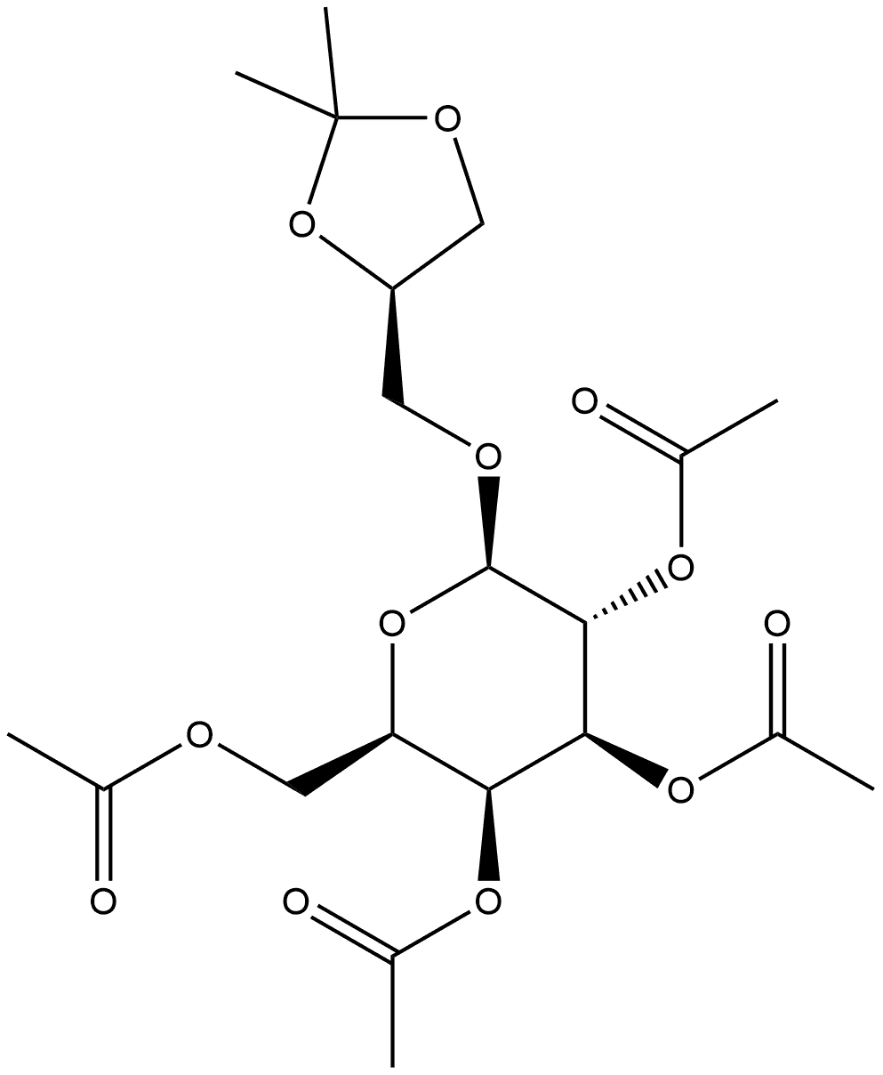β-D-Galactopyranoside, (2,2-dimethyl-1,3-dioxolan-4-yl)methyl, tetraacetate, (R)- (9CI) 结构式