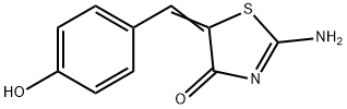 (5E)-5-(4-羟基亚苄基)-2-亚氨基-1,3-噻唑烷-4-酮 结构式