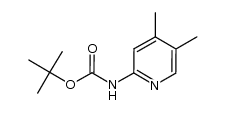 N-(4,5-二甲基-2-吡啶基)氨基甲酸叔丁酯 结构式