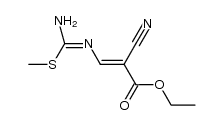 2-Propenoic acid, 2-cyano-3-[[imino(methylthio)methyl]amino]-, ethyl ester, (2E)- 结构式