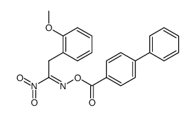 Ethanone, 2-(2-methoxyphenyl)-1-nitro-, O-([1,1'-biphenyl]-4-ylcarbonyl)oxime 结构式