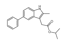 2-甲基-5-苯基-1H-吲哚-3-乙酸异丙酯 结构式
