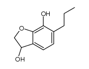 2,3-二氢-6-丙基苯并呋喃-3,7-二醇 结构式
