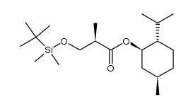Propanoic acid, 3-[[(1,1-dimethylethyl)dimethylsilyl]oxy]-2-methyl-, 5-methyl-2-(1-methylethyl)cyclohexyl ester, [1R-[1α(R*),2β,5α]]- 结构式