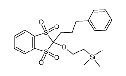 1,3-Benzodithiole, 2-(3-phenylpropyl)-2-[2-(trimethylsilyl)ethoxy]-, 1,1,3,3-tetraoxide 结构式