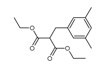 2-(3,5-二甲基苄基)丙二酸二乙酯 结构式