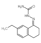 2-(7-乙基-3,4-二氢-1(2H)-亚萘基)肼甲酰胺 结构式