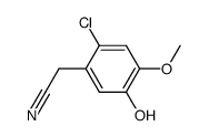 2-氯-5-羟基-4-甲氧基苯乙腈 结构式
