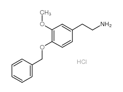 2-(3-甲氧基-4-苯基甲氧基苯基)乙胺盐酸盐 结构式