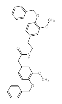 Benzeneacetamide, 3-methoxy-N-[2-[3-methoxy-4-(phenylmethoxy)phenyl]ethyl]-4-(phenylmethoxy)- 结构式