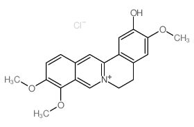 盐酸非洲防己碱 结构式