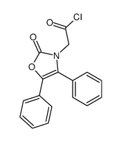 2-氧代-4,5-二苯基-3(2H)-恶唑乙酰氯 结构式