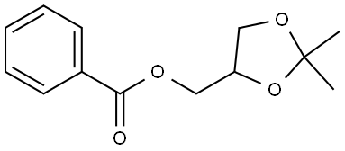 2,2-二甲基-1,3-二氧戊环-4-甲醇-4-苯甲酸酯 结构式