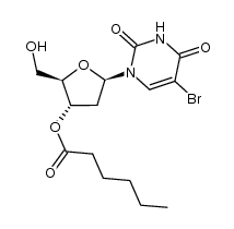 5-溴-2'-脱氧尿苷 3'-己酸酯 结构式