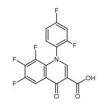 1-(2,4-二氟苯基)-6,7,8-三氟-1,4-二氢-4-氧代-3-喹啉羧酸 结构式