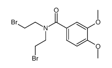 N,N-双(2-溴乙基)-3,4-二甲氧基苯甲酰胺 结构式