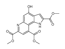 1H-Pyrrolo[2,3-f]quinoline-2,7,9-tricarboxylic acid, 4-hydroxy-, 2,7,9-trimethyl ester 结构式