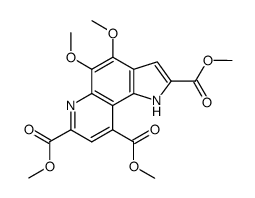 1H-Pyrrolo[2,3-f]quinoline-2,7,9-tricarboxylic acid, 4,5-dimethoxy-, 2,7,9-trimethyl ester 结构式