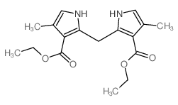 ethyl 2-[(3-ethoxycarbonyl-4-methyl-1H-pyrrol-2-yl)methyl]-4-methyl-1H -pyrrole-3-carboxylate 结构式